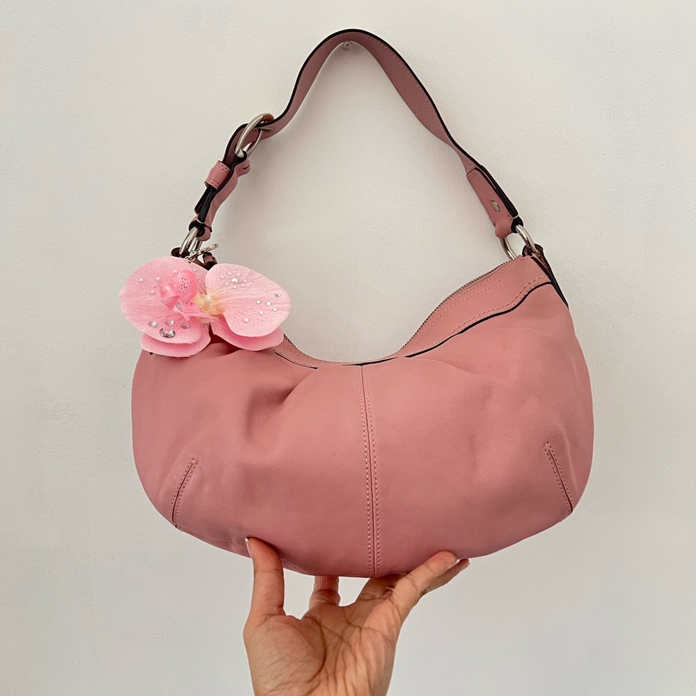 Coach Pink Leather Hobo Bag - Picture 8 of 10